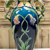 Grand vase barbotine Art Nouveau