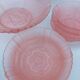 Ensemble de bols en verre dépoli rose