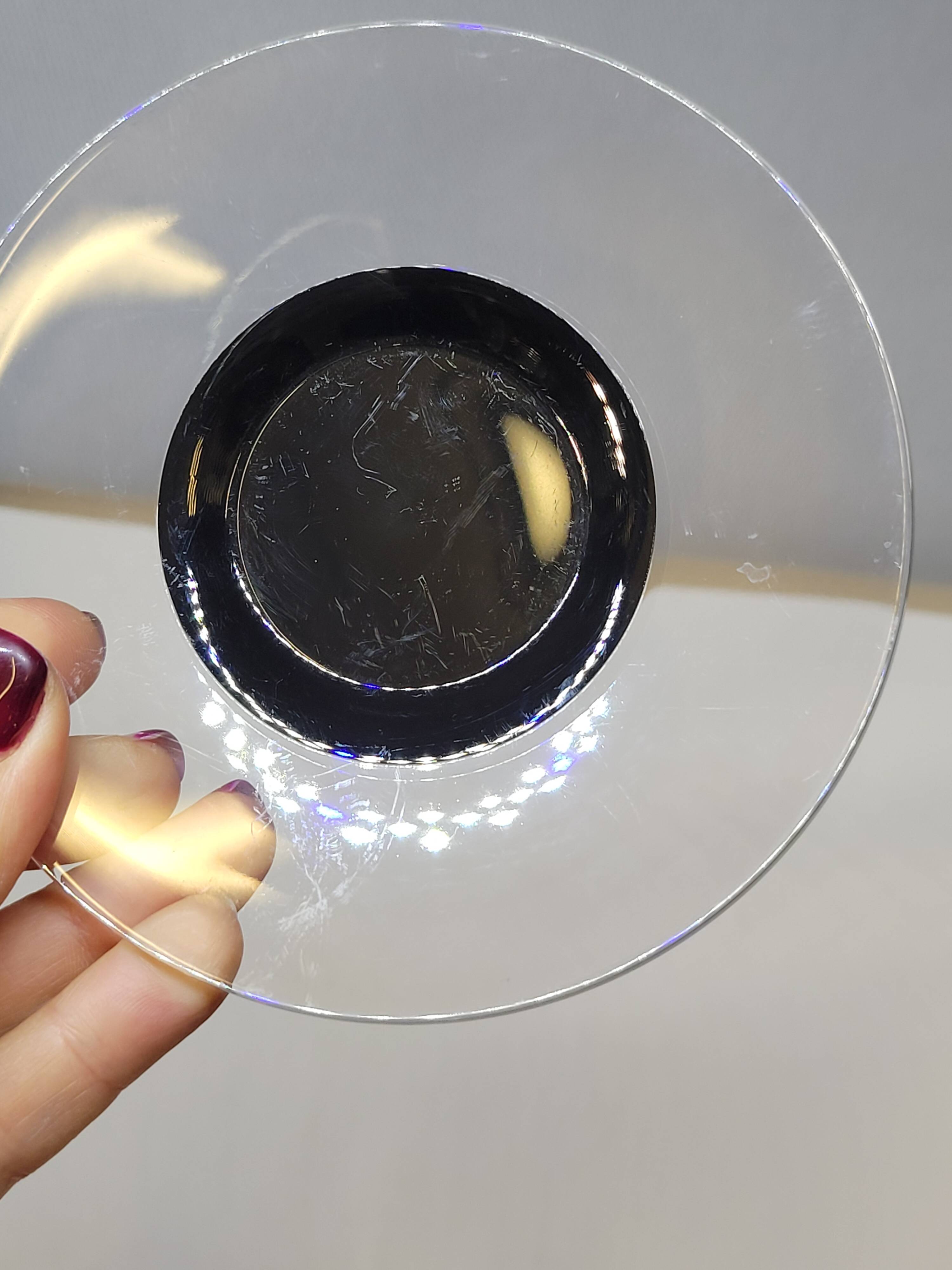 Guzzini Coffee Set 6 Porcelain Espresso Cups and 6 Plexiglas Saucers