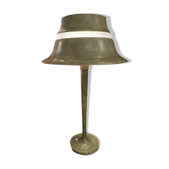 Art deco table lamp n°516 bronze opaline glass 1936 by Jean Perzel