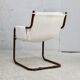 Tubular armchair, fabric suspended seat. Circa 1970