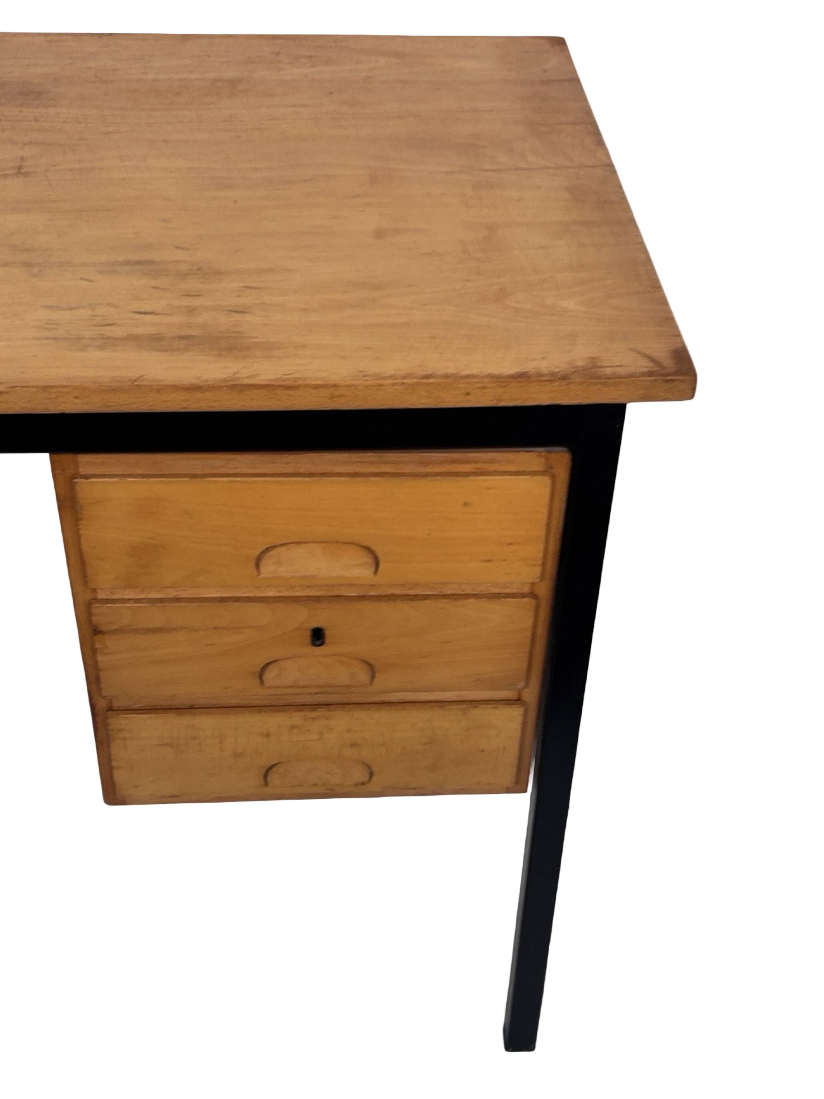 Vintage Desk 1960s Design Workspace with drawers