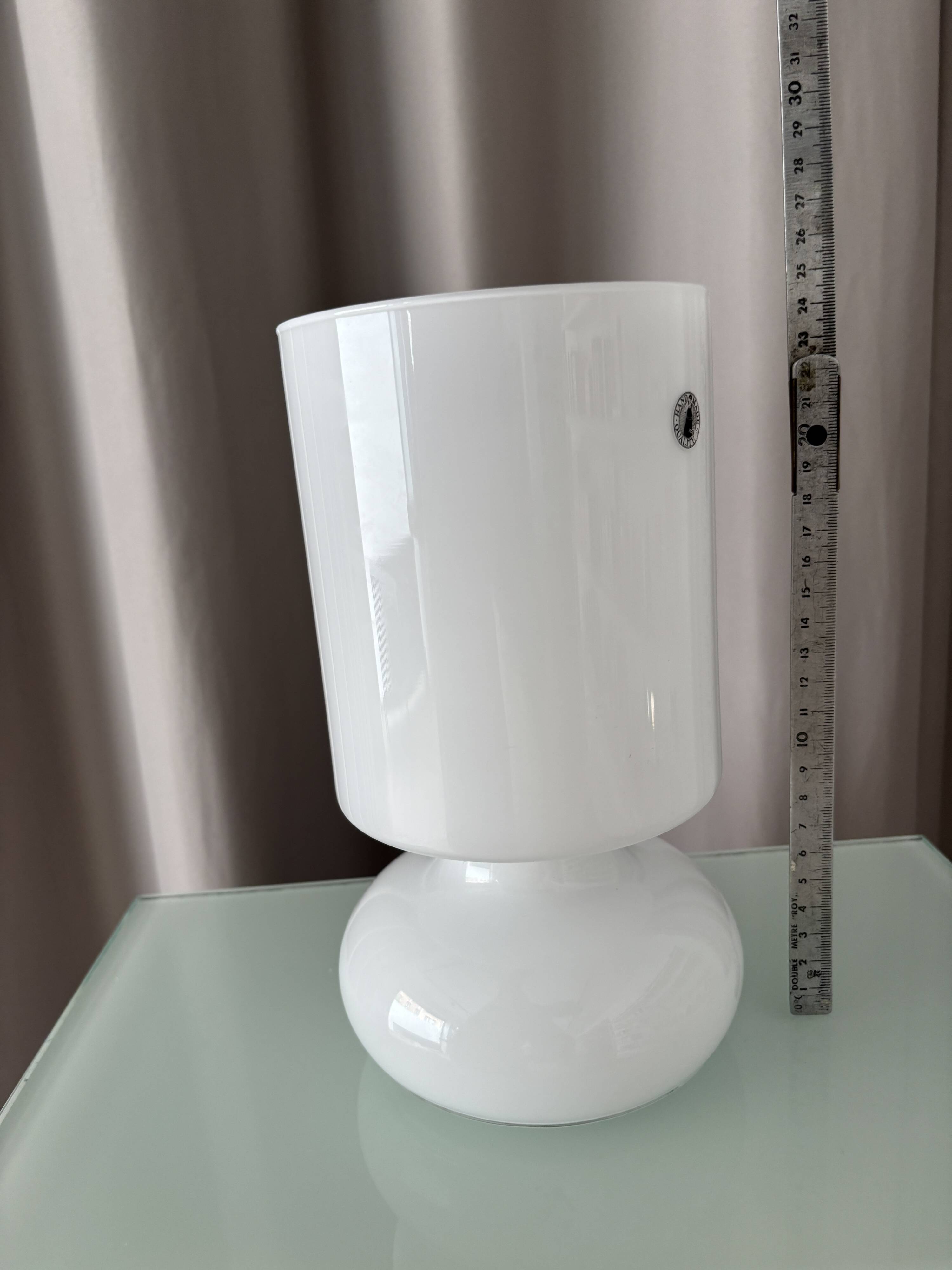 Vintage IKEA FADO Style Handmade Opaline Glass Table Lamp