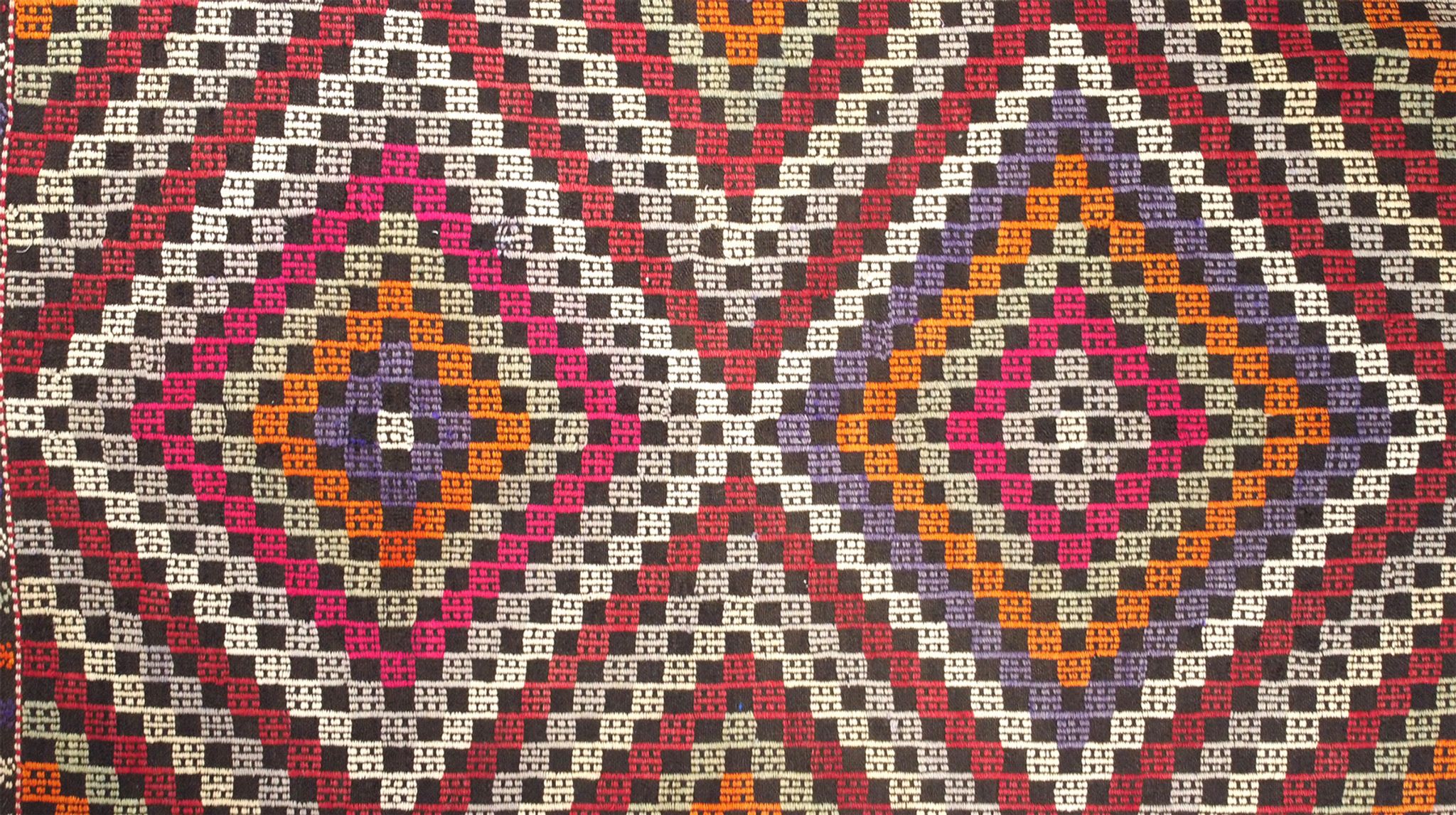 Anatolian handmade kilim rug 193 cm x 145 cm