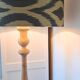 Vintage turned wooden floor lamp