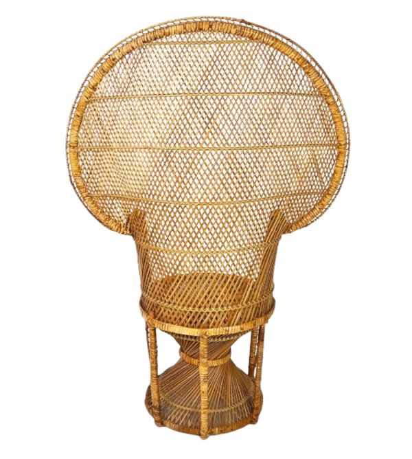 Fauteuil Emmanuel en rotin et osier, années 1970 — Beyit