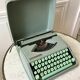 Mint green typewriter hermes baby made in switzerland
