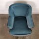 Pair of blue velvet armchairs with fringes