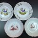 4 assiettes creuses dépareillées en faïence de MBFA Pornic