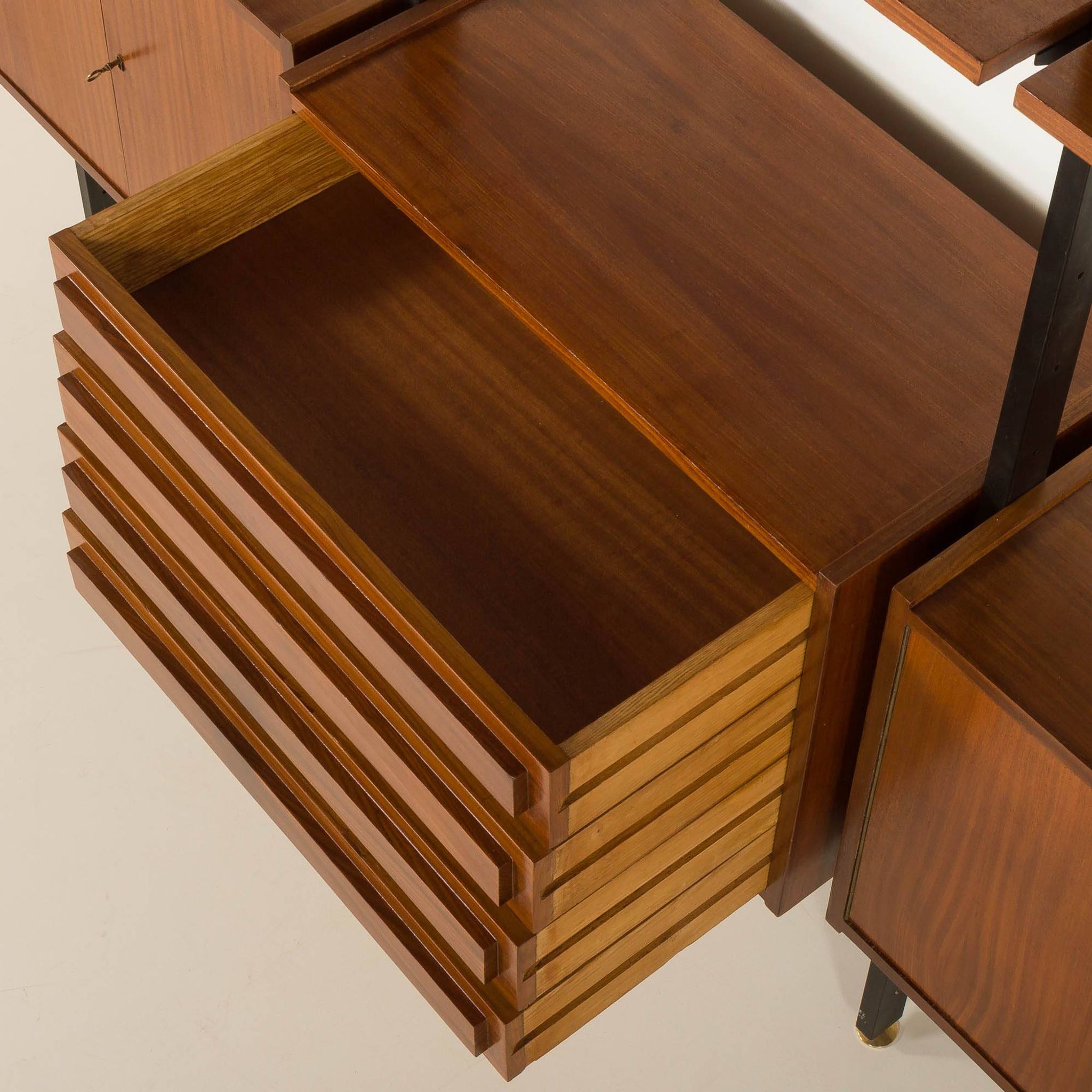 Italian mid century  floor to celling room divider or a bookcase.