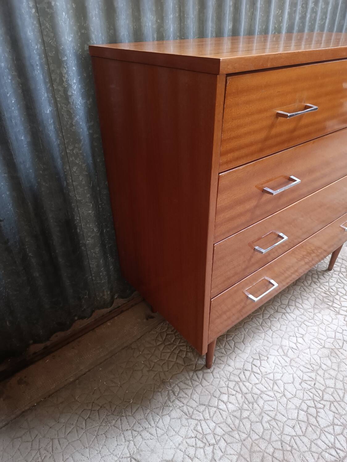 Vintage Scandinavian chest of drawers with 4 drawers