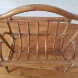 Porte revues en rotin vintage