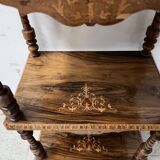 Napoleon III display stand in marquetry mahogany, 19th century.