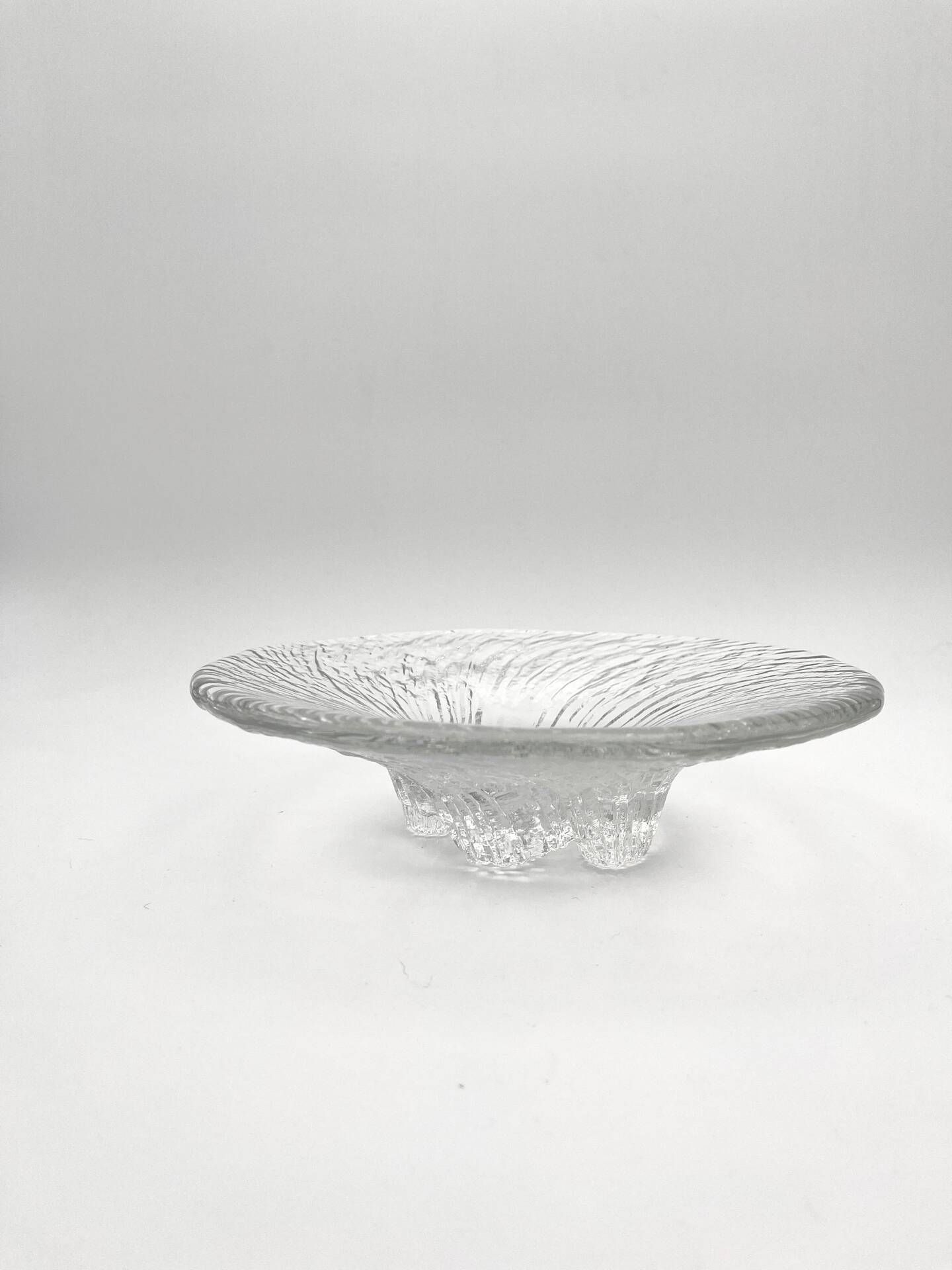 Coupe Tapio Wirkkala Iittala Avanti Crystal Givre Brutalist 25cm