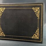 Le Tanneur mail binder sorter leather gilded decoration with small Regency style iron