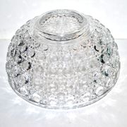 Saladier en cristal moulé signé diamants pierreries Baccarat  23cm