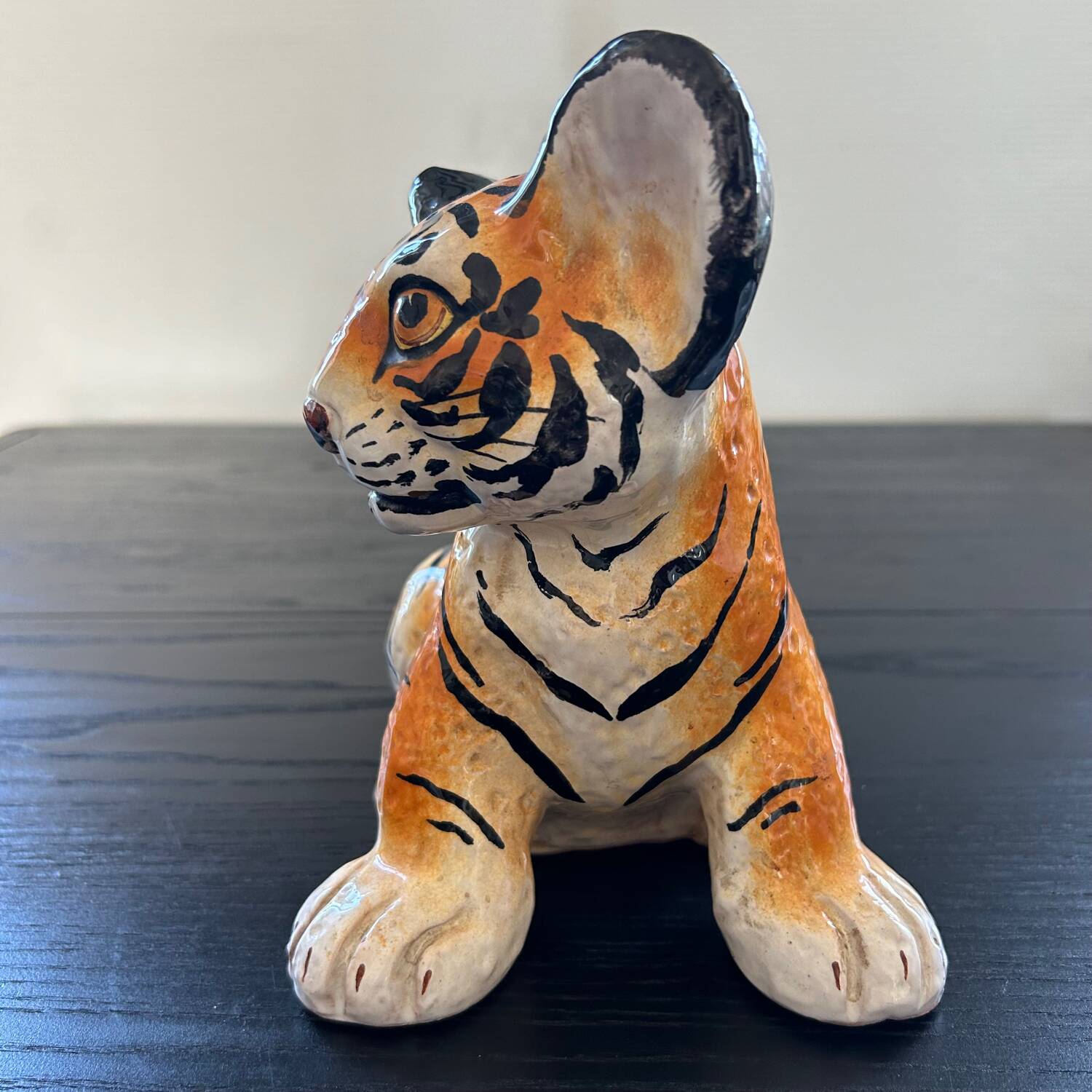 Young tiger hand-painted