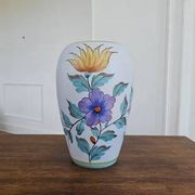 Vase vintage Flora Gouda Holland - Modèle Viola peint à la main