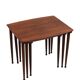 Nest of teak tables ×3, J. Aakjær Jørgensen, Denmark 1960s