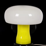 Glass mushroom table lamp from VEB Görlitz, 1970