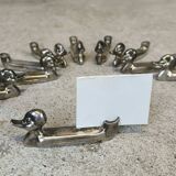 Set of 12 vintage knife rests, place card holders.