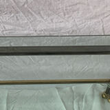 Glass and brass coffee table