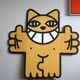 Cardboard wall cat, Thoma Vuille, 2014