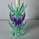 Friedel Lotus Lucite candle holders Germany 1960 x3
