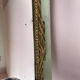 Rare striped Art Deco antique wooden mirror