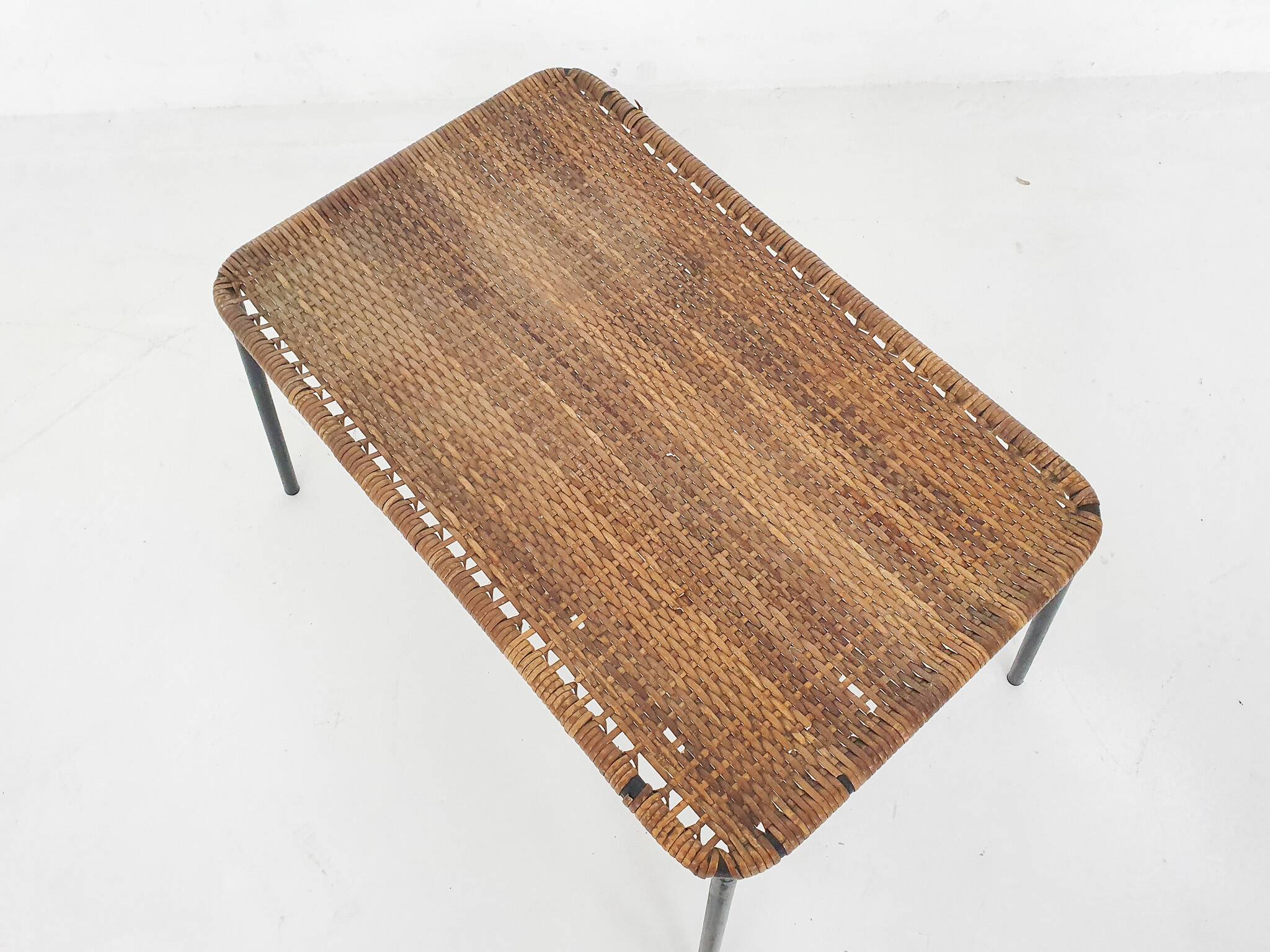 Rattan coffee table attrb. to Carl Aubock, Austria 1960's