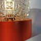 Vintage orange transparent glass ball lamp
