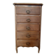 Semainier chiffonnier 5 tiroirs en bois massif style rustique chic