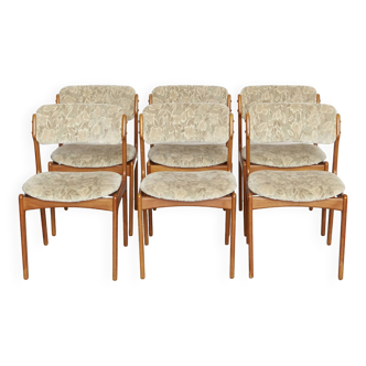 Dining Chairs by Erik Buch for O.D. Møbler, 1970s, Set of 6