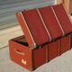 Old curved travel trunk