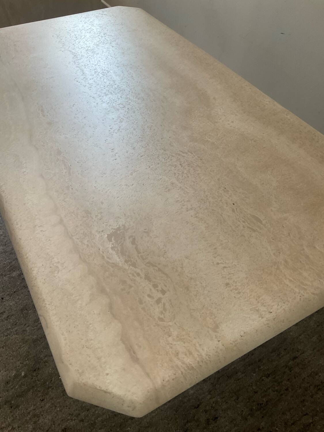 70s travertine coffee table