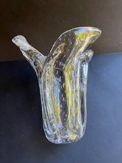 Large Schneider crystal vase