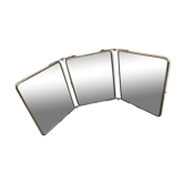 Miroir barbier triptyque vintage 24x60cm