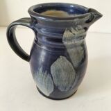 Stoneware pitcher Saint-Père, deep blue nuanced glaze