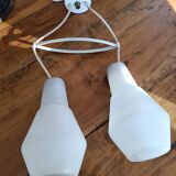 2 opaline suspensions Doria Leuchten