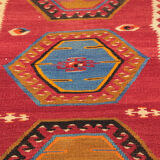 Vintage anatolian kilim rug handmade turkish wool rug- 75x130cm