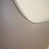 Leather swivel armchair, Italian design, 1990s, manufacture: Natuzzi