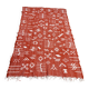 Handmade wool Berber rug – Bohemian orange Moroccan kilim