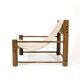 Solid wood armchair with adjustable backrest.