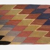 Small kilim ottomans with wooden legs, türkiye, set of 2