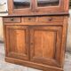Two-body oak sideboard, circa 1890 — antique glasses and assembly