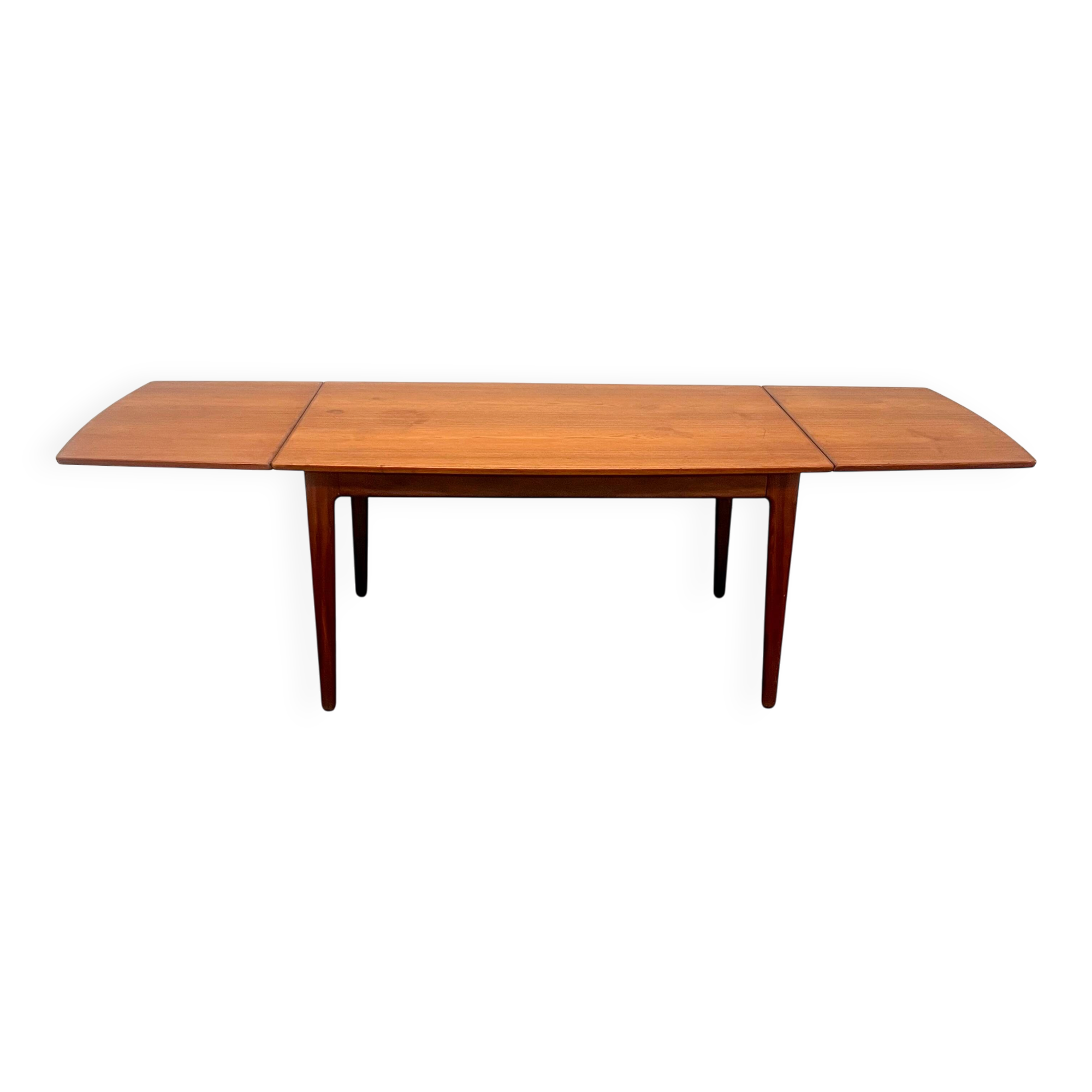 Extendable arne vodder table in teak – vamo – vintage scandinavian table year