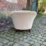 Pair of art deco shell armchairs