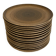 8 Longchamp enamelled stoneware plates, 1970