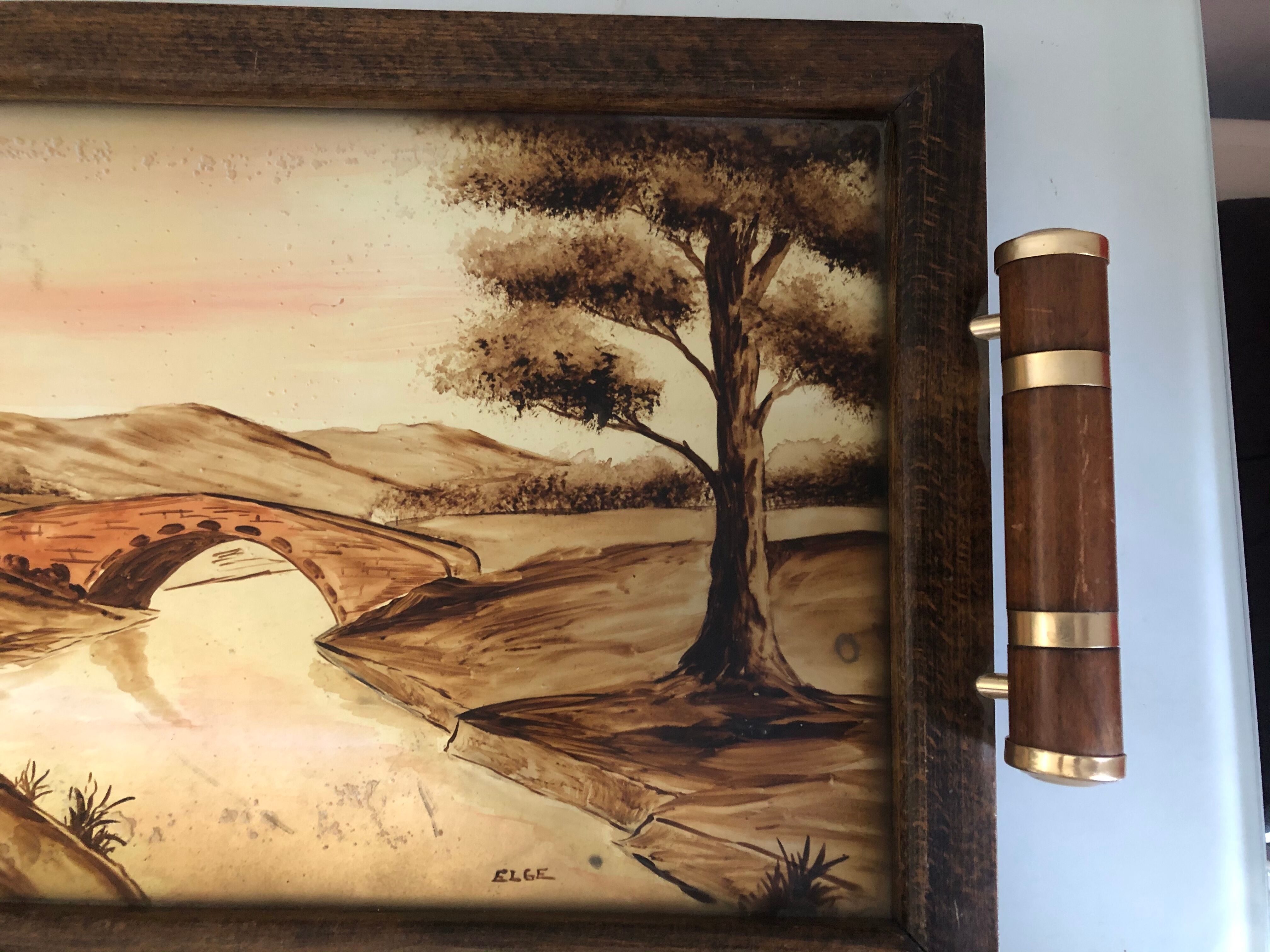 Service tray signed Luc Gérard-Elgé