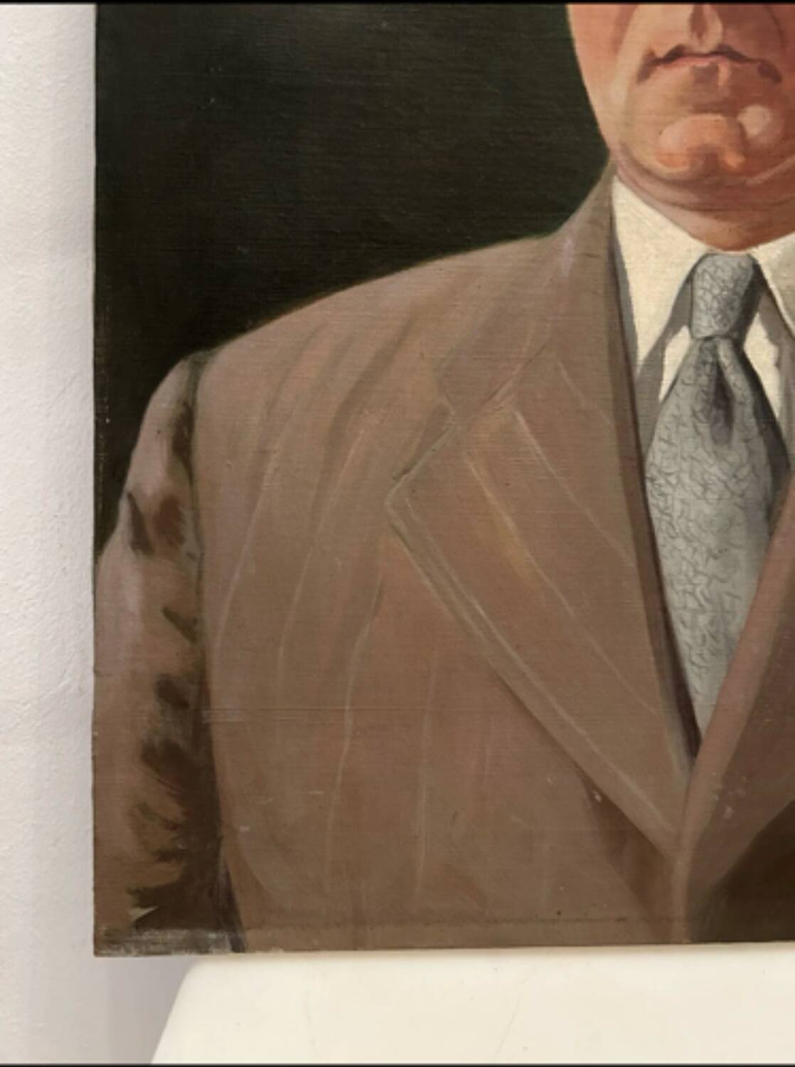 Portrait of a man, oil on canvas, signed Prochazka 1938, antique Art Deco.